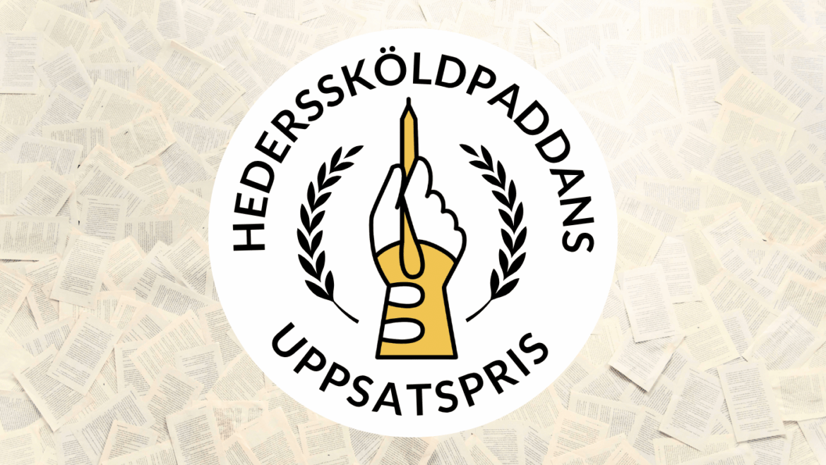 Anmäl dig till Hederssköldpaddans uppsatspris